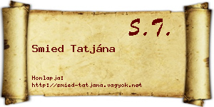 Smied Tatjána névjegykártya