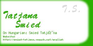 tatjana smied business card